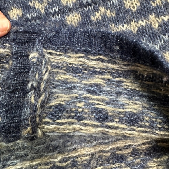 Vintage Maurices Mohair Blend V-Neck Button Cardigan Blue Gray Women's M - Picture 6 of 11